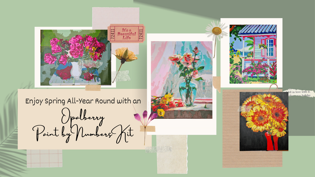 Enjoy Spring All-Year Round with an Opalberry Paint by Numbers Kit