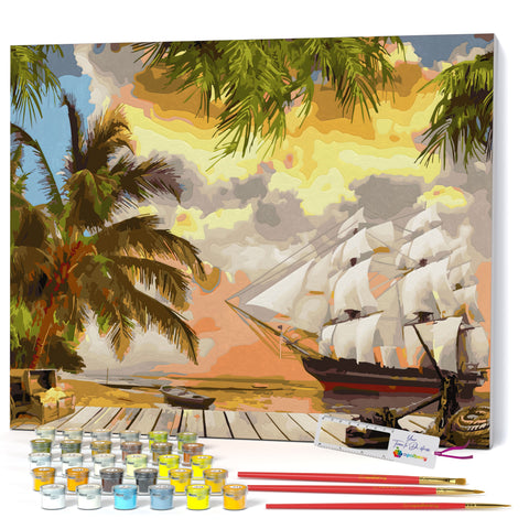 Opalberry Paint by Numbers for Adults Framed Canvas - Adult Paint by N