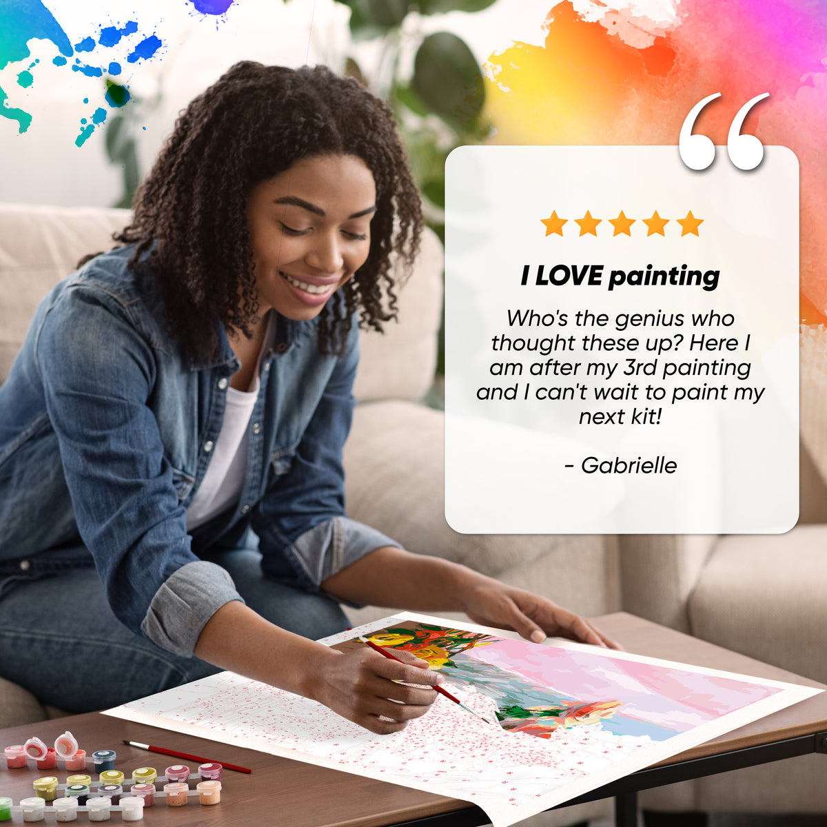 Morning's Glory 16x20" Compact Kit Paint by Numbers for Adults by